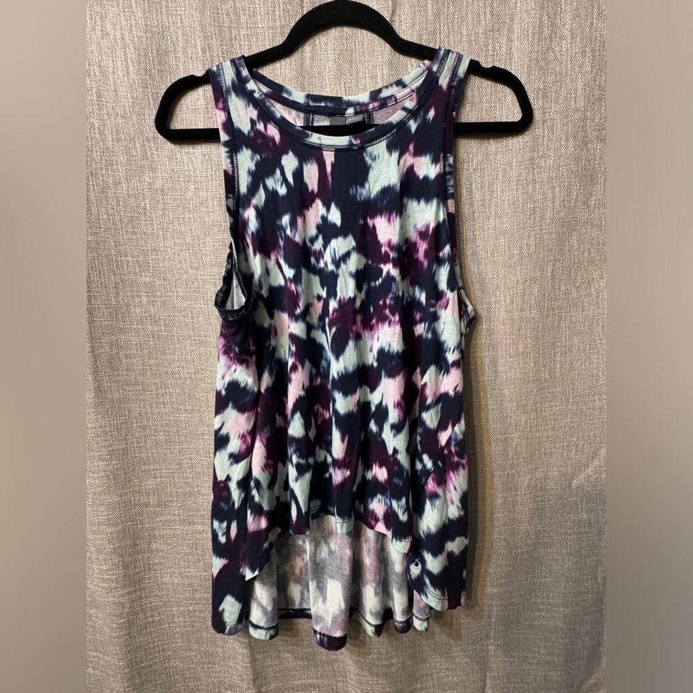 Sweaty Betty Easy Peazy Pima Blue Flow Print Sleeveless Tank Size Medium/8-10 - Picture 2 of 10